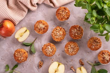 Almás zabos muffin